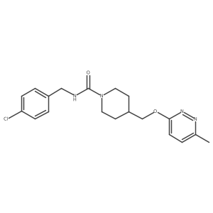 N-[(4-Chlorophenyl)methyl]-4-[(6-methylpyridazin-3-yl)oxymethyl]piperidine-1-carboxamide结构式