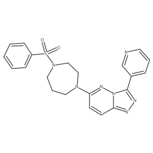 1-(Benzenesulfonyl)-4-[3-(pyridin-3-yl)-[1,2,4]triazolo[4,3-b]pyridazin-6-yl]-1,4-diazepane结构式