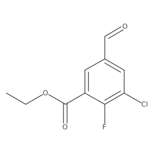 Ethyl 3-chloro-2-fluoro-5-formylbenzoate Structure