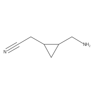 2-(2-(Aminomethyl)cyclopropyl)acetonitrile结构式