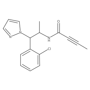 N-[1-(2-Chlorophenyl)-1-pyrazol-1-ylpropan-2-yl]but-2-ynamide结构式
