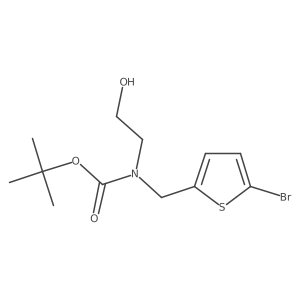 tert-butyl N-[(5-bromothiophen-2-yl)methyl]-N-(2-hydroxyethyl)carbamate Structure