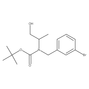 tert-butyl N-[(3-bromophenyl)methyl]-N-(1-hydroxypropan-2-yl)carbamate Structure