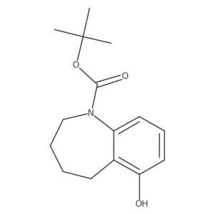 tert-butyl 6-hydroxy-2,3,4,5-tetrahydro-1H-1-benzazepine-1-carboxylate结构式