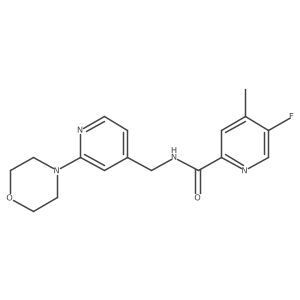 5-fluoro-4-methyl-N-{[2-(morpholin-4-yl)pyridin-4-yl]methyl}pyridine-2-carboxamide结构式