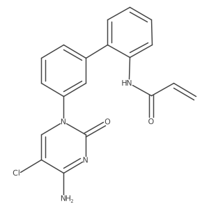 N-[3'-(4-amino-5-chloro-2-oxo-1,2-dihydropyrimidin-1-yl)-[1,1'-biphenyl]-2-yl]prop-2-enamide结构式