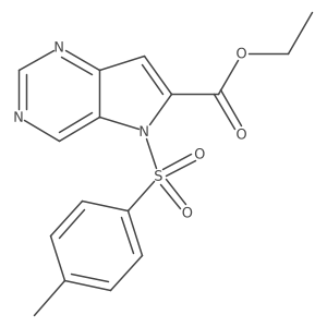 5-(Toluene-4-sulfonyl)-5H-pyrrolo[3,2-d]pyrimidine-6-carboxylic acid ethyl ester结构式