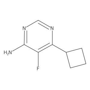 6-Cyclobutyl-5-fluoropyrimidin-4-amine结构式