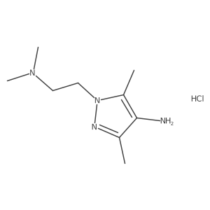 1-[2-(dimethylamino)ethyl]-3,5-dimethyl-1H-pyrazol-4-amine hydrochloride Structure