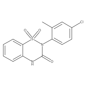 2-(4-chloro-2-methylphenyl)-1,1-dioxo-4H-1lambda6,2,4-benzothiadiazin-3-one结构式