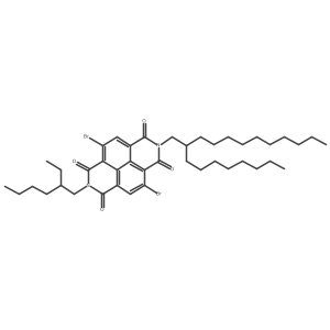 4,9-Dibromo-2-(2-ethylhexyl)-7-(2-octyldodecyl)benzo[lmn][3,8]phenanthroline-1,3,6,8(2H,7H)-tetraone Structure