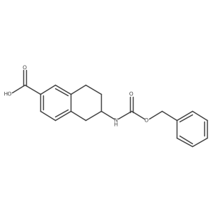 6-{[(Benzyloxy)carbonyl]amino}-5,6,7,8-tetrahydronaphthalene-2-carboxylic acid结构式