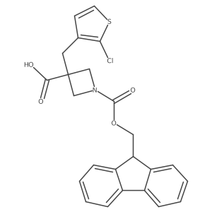 3-[(2-chlorothiophen-3-yl)methyl]-1-{[(9H-fluoren-9-yl)methoxy]carbonyl}azetidine-3-carboxylic acid Structure