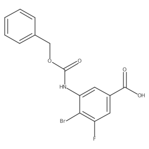 3-{[(Benzyloxy)carbonyl]amino}-4-bromo-5-fluorobenzoic acid结构式
