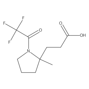 3-[(2S)-2-methyl-1-(2,2,2-trifluoroacetyl)pyrrolidin-2-yl]propanoic acid结构式