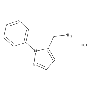 1-(1-phenyl-1H-pyrazol-5-yl)methanamine hydrochloride结构式