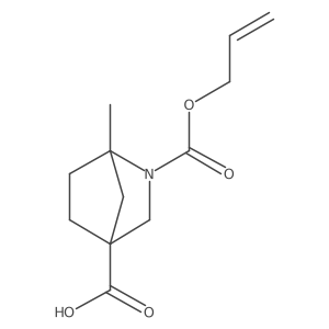1-Methyl-2-[(prop-2-en-1-yloxy)carbonyl]-2-azabicyclo[2.2.1]heptane-4-carboxylic acid结构式