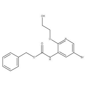 benzyl N-[5-bromo-2-(2-hydroxyethoxy)pyridin-3-yl]carbamate结构式