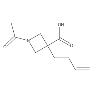 1-Acetyl-3-(but-3-en-1-yl)azetidine-3-carboxylic acid结构式