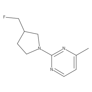 2-[3-(Fluoromethyl)pyrrolidin-1-yl]-4-methylpyrimidine结构式