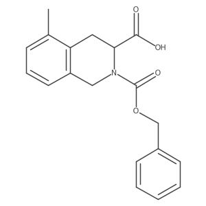 (3R)-2-[(benzyloxy)carbonyl]-5-methyl-1,2,3,4-tetrahydroisoquinoline-3-carboxylic acid结构式
