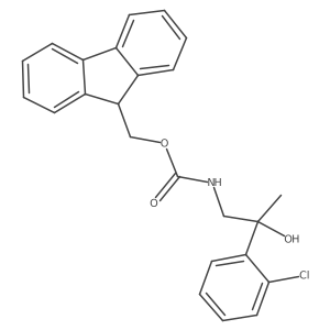 (9H-fluoren-9-yl)methyl N-[2-(2-chlorophenyl)-2-hydroxypropyl]carbamate结构式