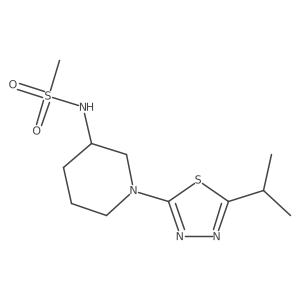 N-{1-[5-(propan-2-yl)-1,3,4-thiadiazol-2-yl]piperidin-3-yl}methanesulfonamide Structure