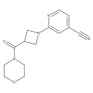2-[3-(Morpholine-4-carbonyl)azetidin-1-yl]pyridine-4-carbonitrile Structure