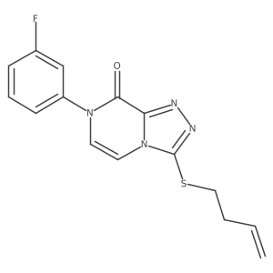 3-(but-3-en-1-ylsulfanyl)-7-(3-fluorophenyl)-7H,8H-[1,2,4]triazolo[4,3-a]pyrazin-8-one Structure