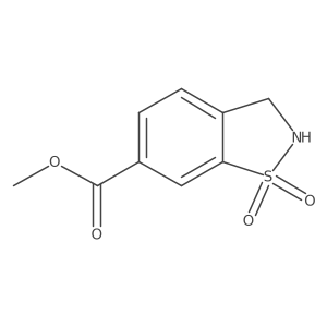 Methyl 2,3-Dihydrobenzisothiazole-6-carboxylate 1,1-Dioxide结构式