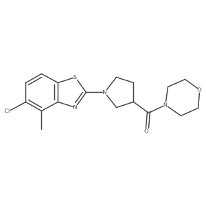 5-Chloro-4-methyl-2-[3-(morpholine-4-carbonyl)pyrrolidin-1-yl]-1,3-benzothiazole结构式