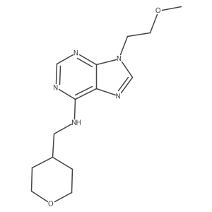 9-(2-methoxyethyl)-N-[(oxan-4-yl)methyl]-9H-purin-6-amine结构式