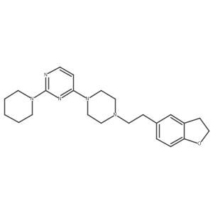 4-{4-[2-(2,3-Dihydro-1-benzofuran-5-yl)ethyl]piperazin-1-yl}-2-(piperidin-1-yl)pyrimidine Structure
