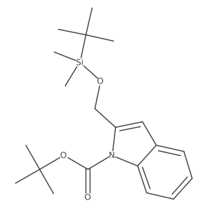 tert-Butyl 2-(((tert-butyldimethylsilyl)oxy)methyl)-1H-indole-1-carboxylate结构式