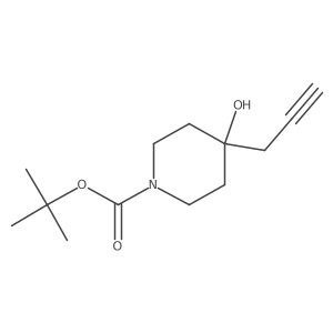 Tert-butyl 4-hydroxy-4-(prop-2-yn-1-yl)piperidine-1-carboxylate结构式