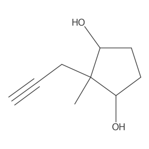 (1R,3S)-2-methyl-2-prop-2-ynylcyclopentane-1,3-diol结构式
