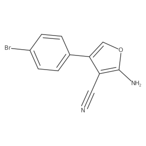 2-amino-4-(4-bromophenyl)-3-Furancarbonitrile结构式