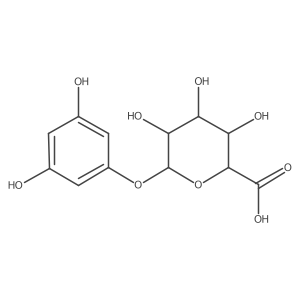 (2S,3S,4S,5R,6S)-6-(3,5-dihydroxyphenoxy)-3,4,5-trihydroxy-tetrahydropyran-2-carboxylic acid结构式