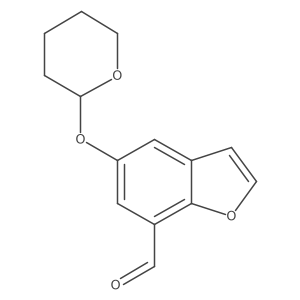 5-(Tetrahydropyran-2-yloxy)benzofuran-7-carboxaldehyde Structure