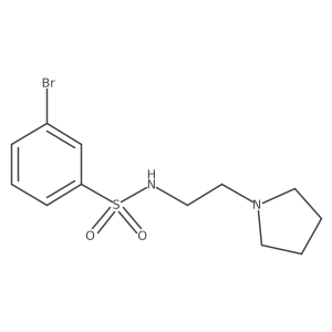 3-Bromo-N-(2-Pyrrolidin-1-yl-ethyl)-Benzenesulfonamide结构式