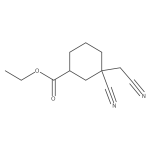 Ethyl 3-cyano-3-(cyanomethyl)cyclohexanecarboxylate Structure