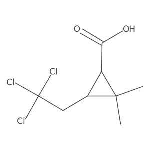 Cis-(2,2-Dimethyl-3-(2,2,2-trichloroethyl)cyclopropane-1-carboxylic Acid Structure