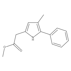 Methyl 4-methyl-5-phenyl-1H-pyrrole-2-acetate结构式
