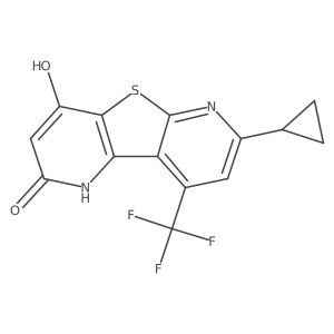 7-cyclopropyl-4-hydroxy-9-(trifluoromethyl)pyrido[2',3':4,5]thieno[2,3-b]pyridin-2(1H)-one结构式