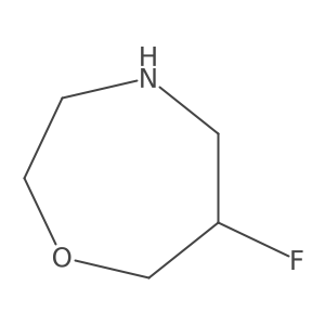6-Fluoro-1,4-oxazepane结构式