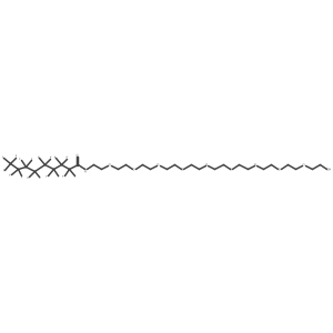 N-(29-Hydroxy-3,6,9,12,15,18,21,24,27-nonaoxanonacos-1-yl)perfluorononanamide结构式