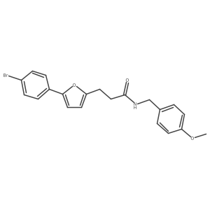 3-(5-(4-Bromophenyl)-2-furyl)-N-(4-methoxybenzyl)propanamide Structure