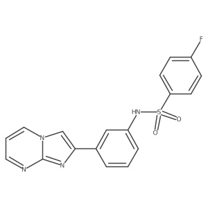 4-fluoro-N-(3-(imidazo[1,2-a]pyrimidin-2-yl)phenyl)benzenesulfonamide结构式