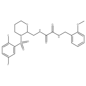 N1-((3-((2,5-difluorophenyl)sulfonyl)-1,3-oxazinan-2-yl)methyl)-N2-(2-methoxybenzyl)oxalamide结构式