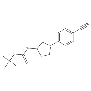 tert-butyl N-[1-(5-cyanopyridin-2-yl)pyrrolidin-3-yl]carbamate结构式